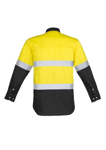 Picture of Syzmik, Mens Hi Vis Spliced Industrial Shirt - Hoop Taped